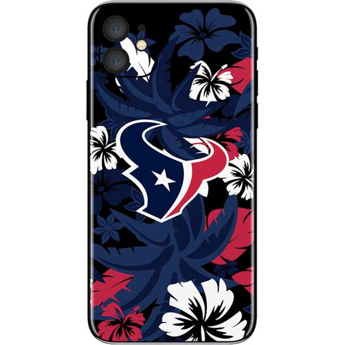 NFL Houston Texans Tropical Print iPhone 11 Skin