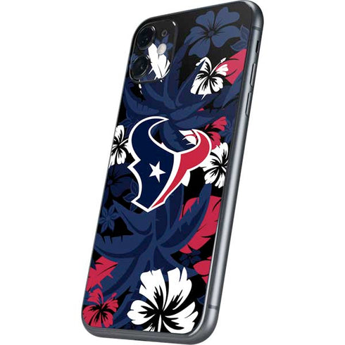 NFL Houston Texans Tropical Print iPhone 11 Skin