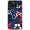 NFL Houston Texans Tropical Print iPhone 14 Clear Case