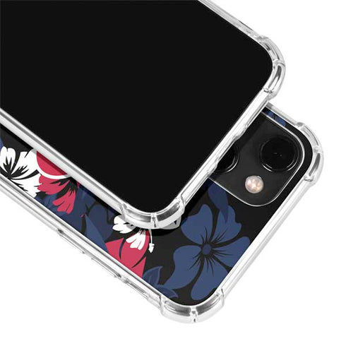 NFL Houston Texans Tropical Print iPhone 15 Plus Clear Case