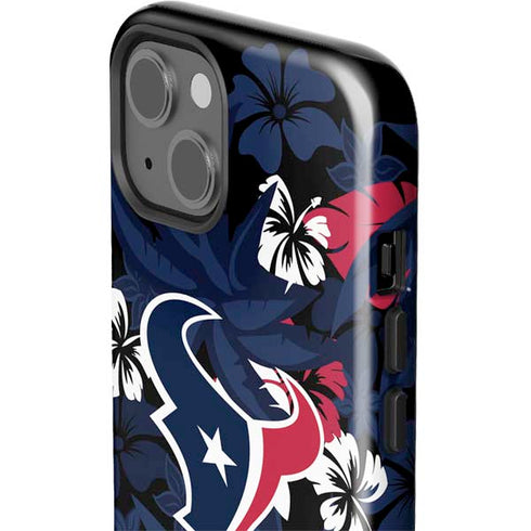 NFL Houston Texans Tropical Print iPhone 15 Impact Case