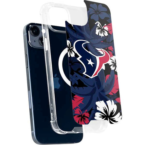 NFL Houston Texans Tropical Print iPhone 15 Plus MagSafe Case