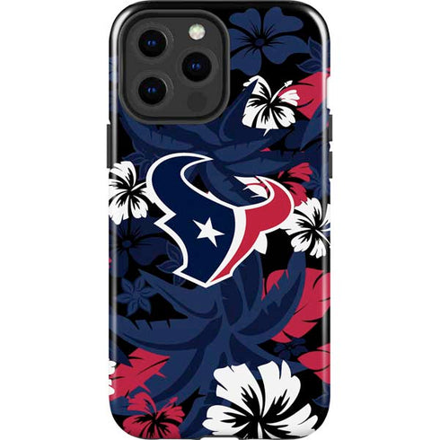 NFL Houston Texans Tropical Print iPhone 15 Pro Max Impact Case