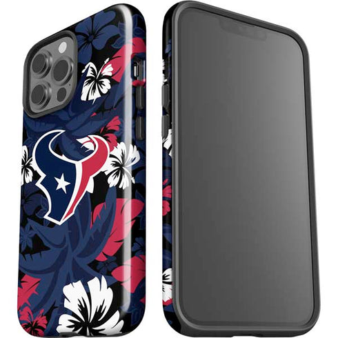 NFL Houston Texans Tropical Print iPhone 15 Pro Max Impact Case