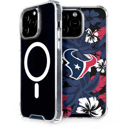 NFL Houston Texans Tropical Print iPhone 15 Pro Max MagSafe Case