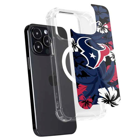 NFL Houston Texans Tropical Print iPhone 15 Pro Max MagSafe Case