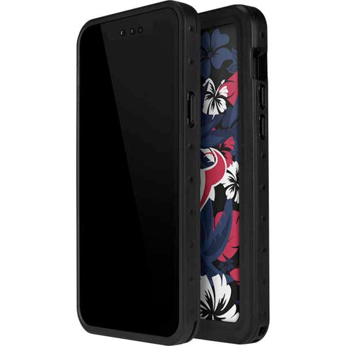 NFL Houston Texans Tropical Print iPhone 14 Pro Max Waterproof Case
