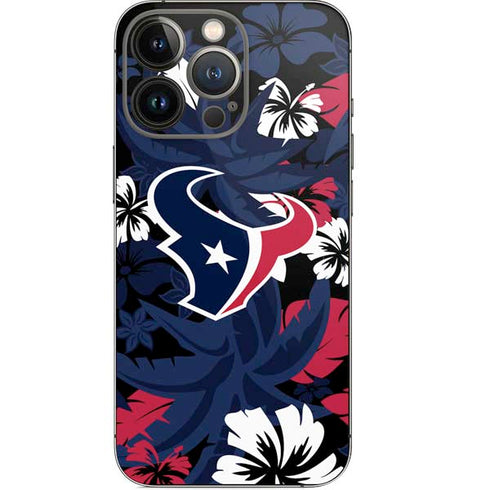 NFL Houston Texans Tropical Print iPhone 14 Pro Skin