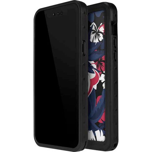 NFL Houston Texans Tropical Print iPhone 15 Waterproof Case