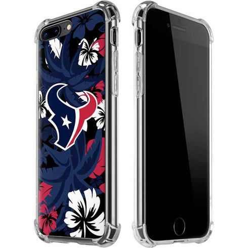 NFL Houston Texans Tropical Print iPhone 7/8 Plus Clear Case