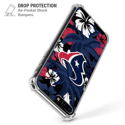 NFL Houston Texans Tropical Print iPhone 7/8 Plus Clear Case