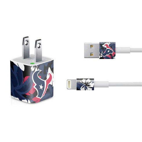 NFL Houston Texans Tropical Print iPhone Charger (5W USB) Skin