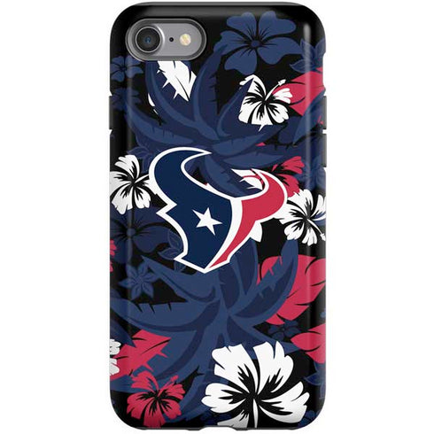 NFL Houston Texans Tropical Print iPhone SE (2nd & 3rd Gen) Pro Case