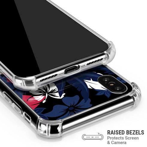 NFL Houston Texans Tropical Print iPhone X/XS Clear Case