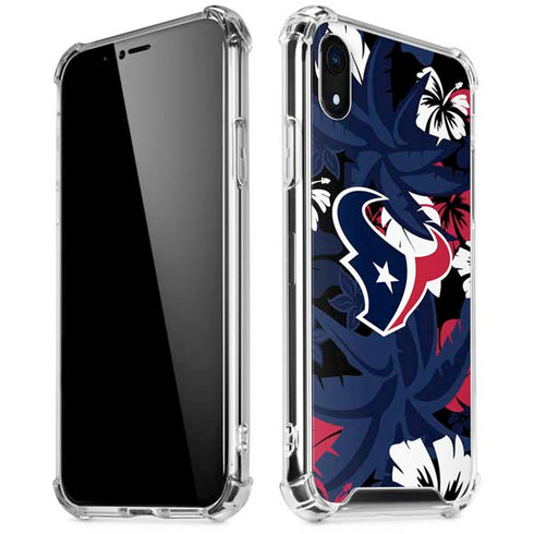 NFL Houston Texans Tropical Print iPhone XR Clear Case