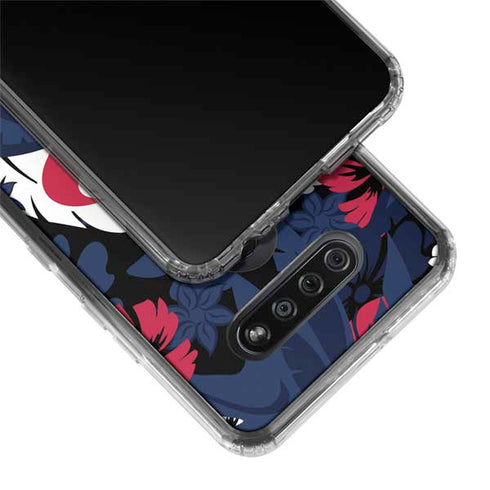 NFL Houston Texans Tropical Print LG K51/Q51 Clear Case