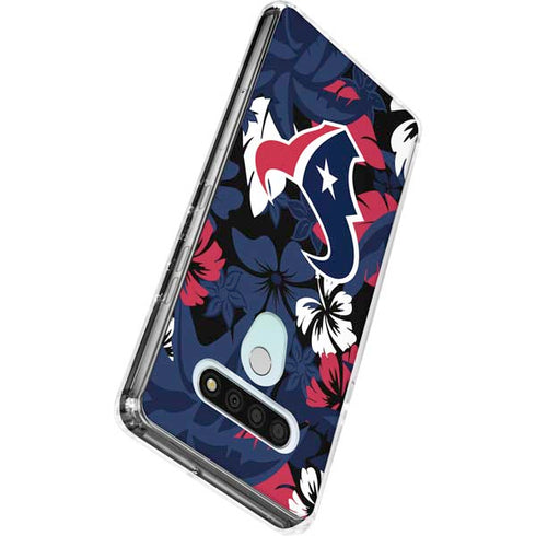 NFL Houston Texans Tropical Print LG Stylo 6 Clear Case