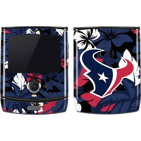 NFL Houston Texans Tropical Print Motorola RAZR Skin