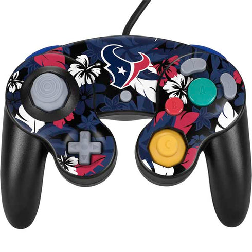NFL Houston Texans Tropical Print Nintendo GameCube Controller Skin