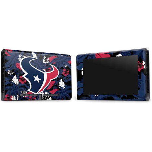 NFL Houston Texans Tropical Print Nintendo Switch Bundle Skin