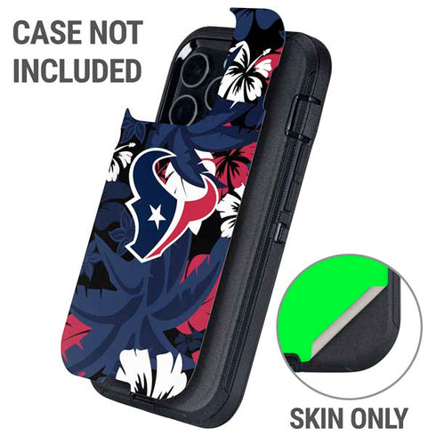 NFL Houston Texans Tropical Print Otterbox Defender iPhone Skin