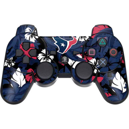 NFL Houston Texans Tropical Print PS3 Dual Shock wireless controller Skin