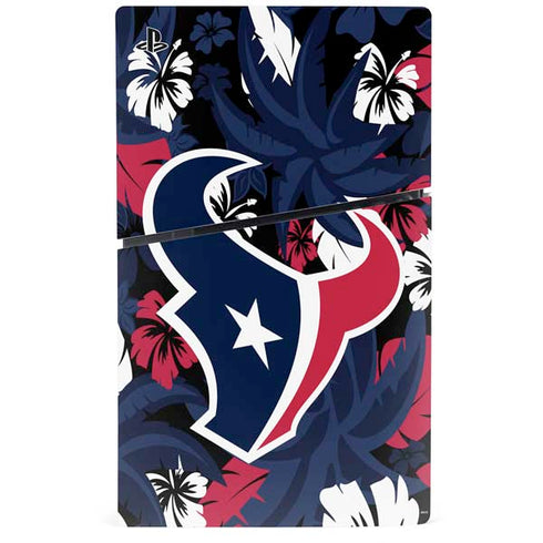 NFL Houston Texans Tropical Print PS5 Slim Disk Console Skin