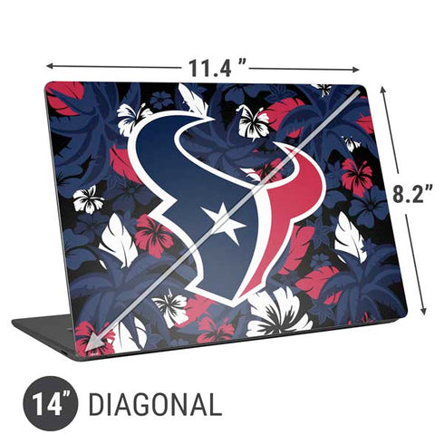 NFL Houston Texans Tropical Print Universal Laptop 14in (11.4 x 8.2in) Skin
