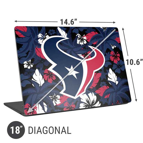 NFL Houston Texans Tropical Print Universal Laptop 18in (14.6 x 10.6in) Skin