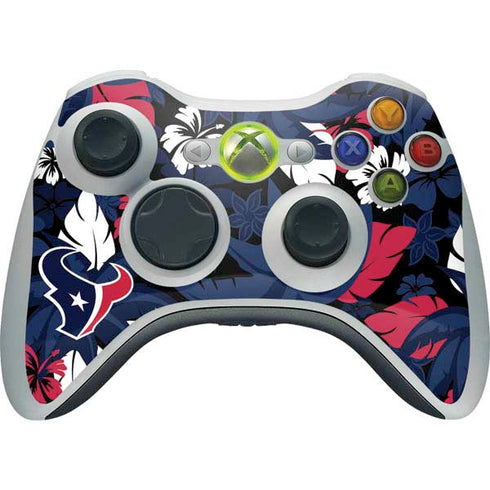 NFL Houston Texans Tropical Print Xbox 360 Wireless Controller Skin
