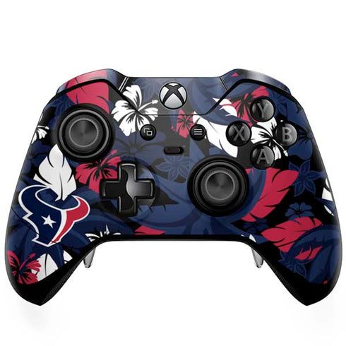 NFL Houston Texans Tropical Print Xbox One Elite Controller Skin