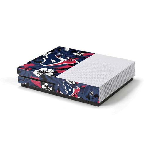 NFL Houston Texans Tropical Print Xbox One S Console Skin
