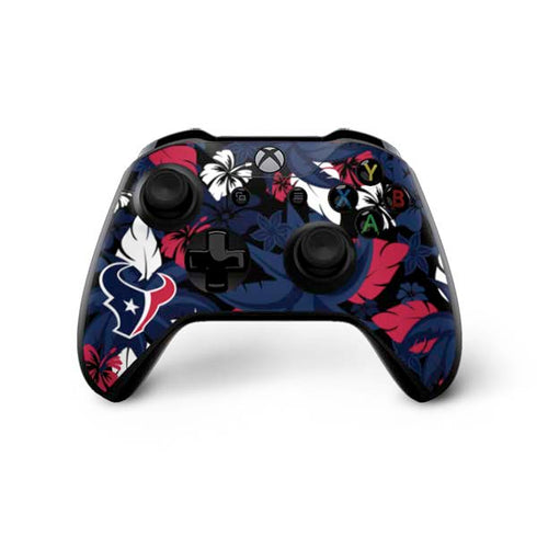 NFL Houston Texans Tropical Print Xbox One X Controller Skin