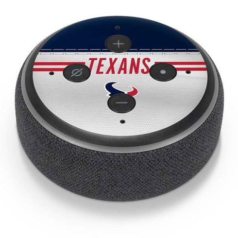 NFL Houston Texans White Striped Amazon Echo Dot Skin
