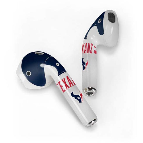 NFL Houston Texans White Striped Apple AirPods Skin