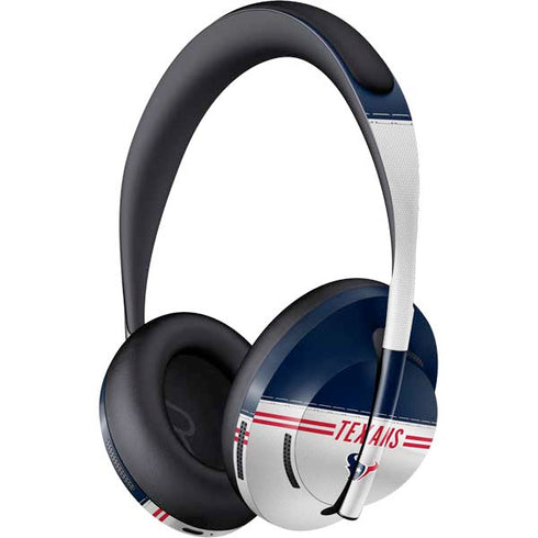 NFL Houston Texans White Striped Bose Noise Cancelling Headphones 700 Skin