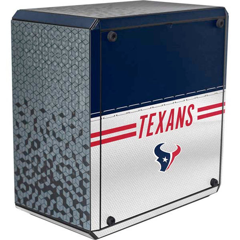 NFL Houston Texans White Striped Cooler Master MasterBox Q300L Mini Tower Skin