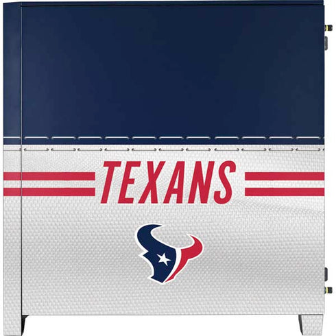 NFL Houston Texans White Striped Corsair 4000D Tempered Glass Mid-Tower ATX Case Skin