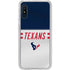 NFL Houston Texans White Striped Galaxy A10e Clear Case