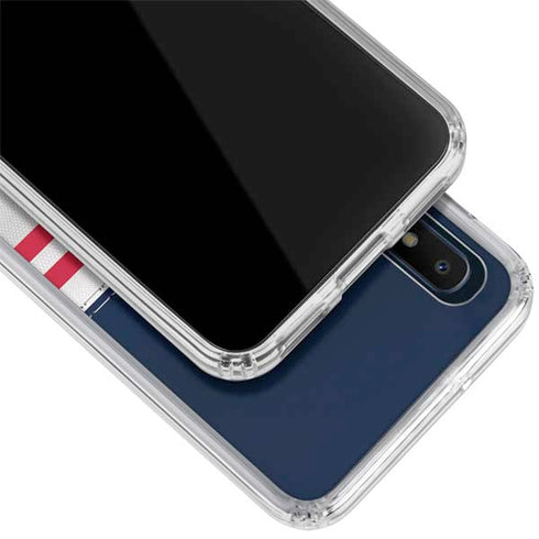 NFL Houston Texans White Striped Galaxy A10e Clear Case