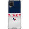 NFL Houston Texans White Striped Galaxy A12 Clear Case