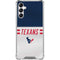 NFL Houston Texans White Striped Galaxy A14 5G Clear Case