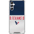 NFL Houston Texans White Striped Galaxy A14 5G Clear Case