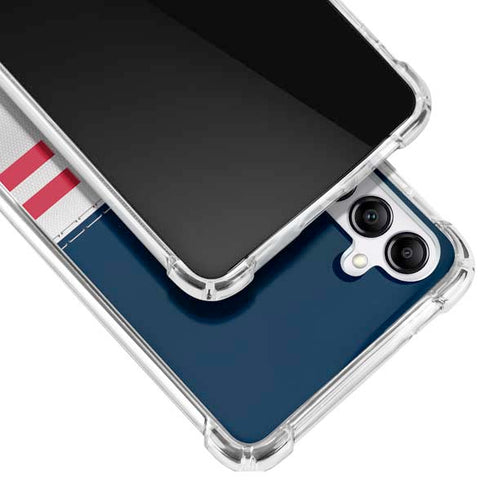 NFL Houston Texans White Striped Galaxy A14 5G Clear Case
