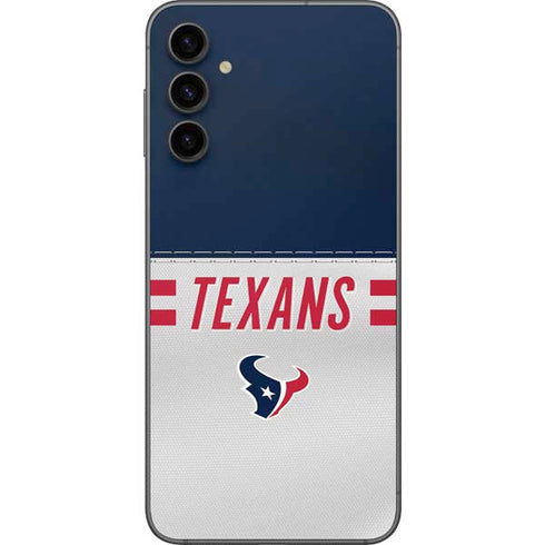 NFL Houston Texans White Striped Galaxy A14 5G Skin