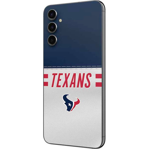 NFL Houston Texans White Striped Galaxy A14 5G Skin