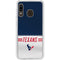 NFL Houston Texans White Striped Galaxy A20 Clear Case