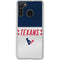 NFL Houston Texans White Striped Galaxy A21 Clear Case