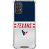 NFL Houston Texans White Striped Galaxy A32 5G Clear Case