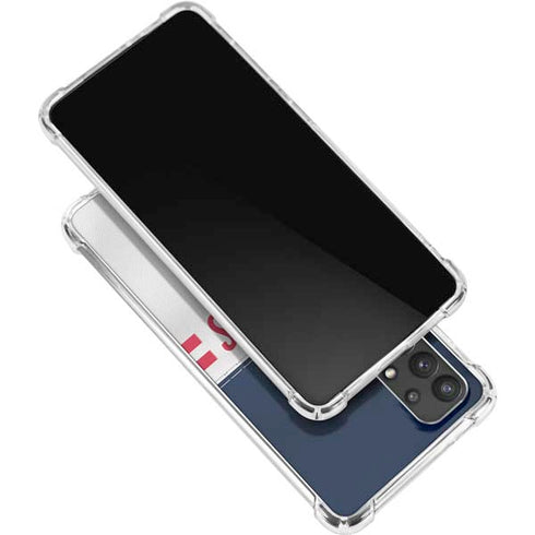 NFL Houston Texans White Striped Galaxy A32 5G Clear Case